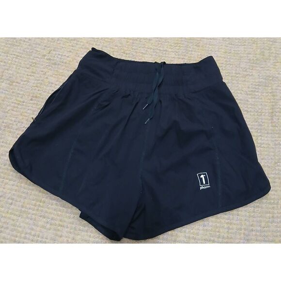 1st phorm womens small black athletic running shorts with front key pocket - Picture 2 of 5